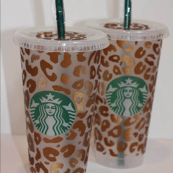 Cheetah print Starbucks cold cup - Picture 7 of 16